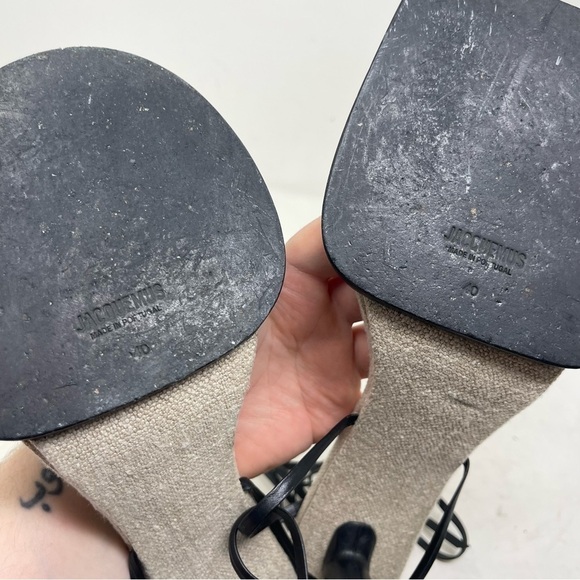 Jacquemus Lace-Up Gladiator Square around Mixed-Toe Sandals sz 40 US 9 - Picture 13 of 13